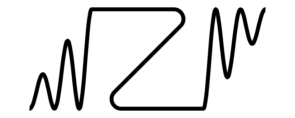 A sine wave-esque design with an embedded 'Z'